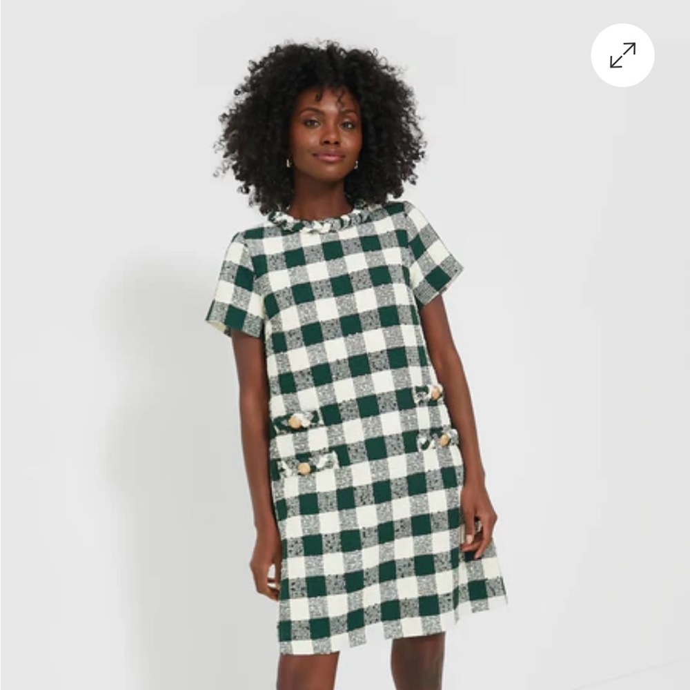 Tuckernuck Jackie Dress - Moss Green Gingham